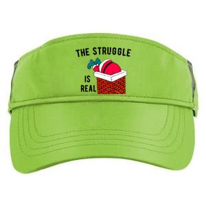 The Struggle Is Real Santa Funny Holiday Adult Drive Performance Visor