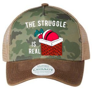 The Struggle Is Real Santa Funny Holiday Legacy Tie Dye Trucker Hat