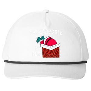 The Struggle Is Real Santa Funny Holiday Snapback Five-Panel Rope Hat