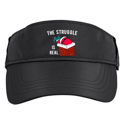The Struggle Is Real Santa Funny Holiday Adult Drive Performance Visor