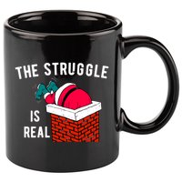 The Struggle Is Real Santa Funny Holiday 11oz C Handle Ceramic Mug
