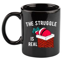 The Struggle Is Real Santa Funny Holiday 11oz C Handle Ceramic Mug