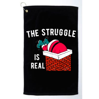 The Struggle Is Real Santa Funny Holiday Platinum Collection Golf Towel