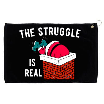 The Struggle Is Real Santa Funny Holiday Grommeted Golf Towel