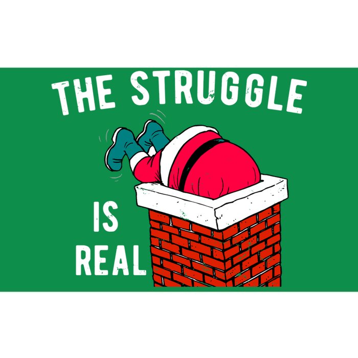 The Struggle Is Real Santa Funny Holiday Bumper Sticker