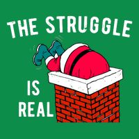The Struggle Is Real Santa Funny Holiday Baby Bodysuit