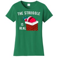 The Struggle Is Real Santa Funny Holiday Women's T-Shirt