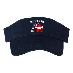 The Struggle Is Real Santa Funny Holiday Valucap Bio-Washed Visor