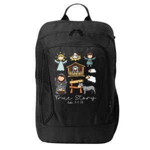 True Story Jesus Christmas Nativity Scene Christian Xmas City Backpack