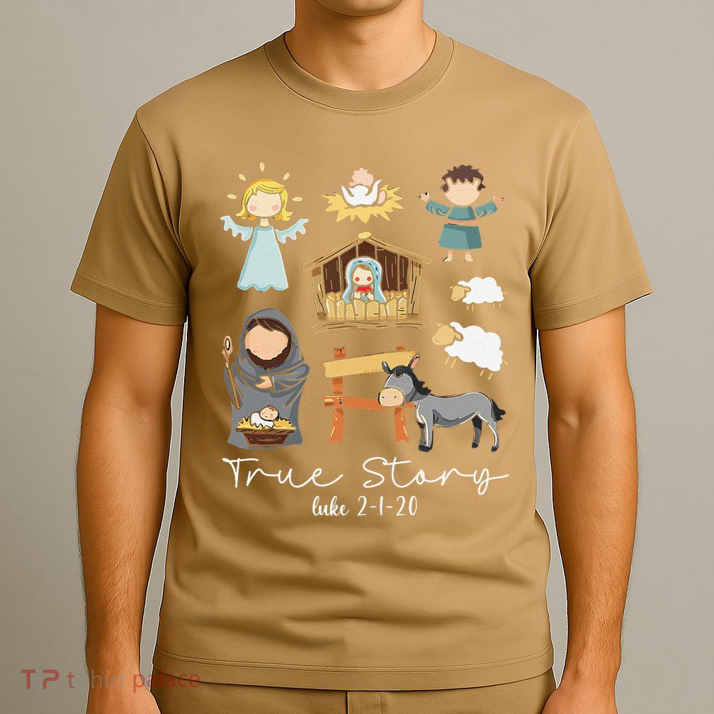 True Story Jesus Christmas Nativity Scene Christian Xmas T-Shirt