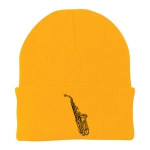 Tenor Saxophone Jazz Music Saxophonist Funny Gift Knit Cap Winter Beanie