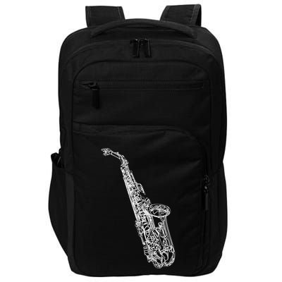 Tenor Saxophone Jazz Music Saxophonist Funny Gift Impact Tech Backpack