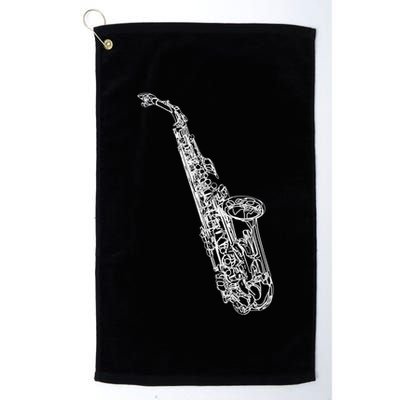 Tenor Saxophone Jazz Music Saxophonist Funny Gift Golf Towel