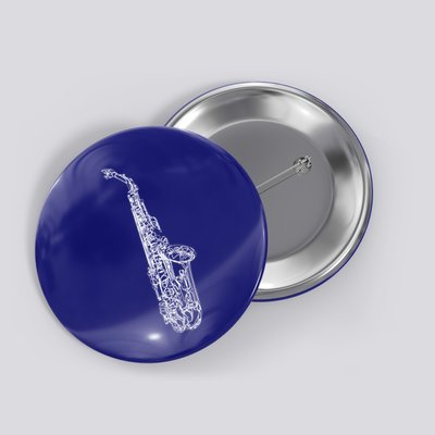 Tenor Saxophone Jazz Music Saxophonist Funny Gift Button