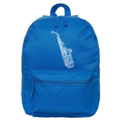 Tenor Saxophone Jazz Music Saxophonist Funny Gift 16 in Basic Backpack