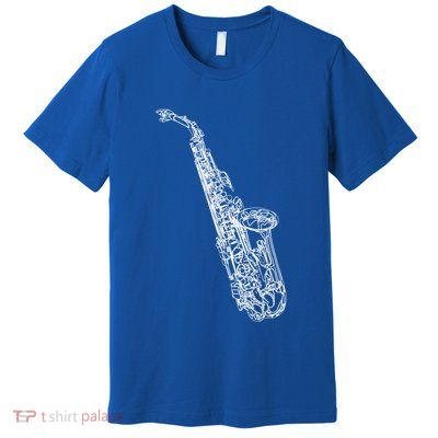 Tenor Saxophone Jazz Music Saxophonist Funny Gift Premium T-Shirt