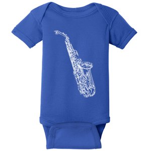 Tenor Saxophone Jazz Music Saxophonist Funny Gift Baby Bodysuit