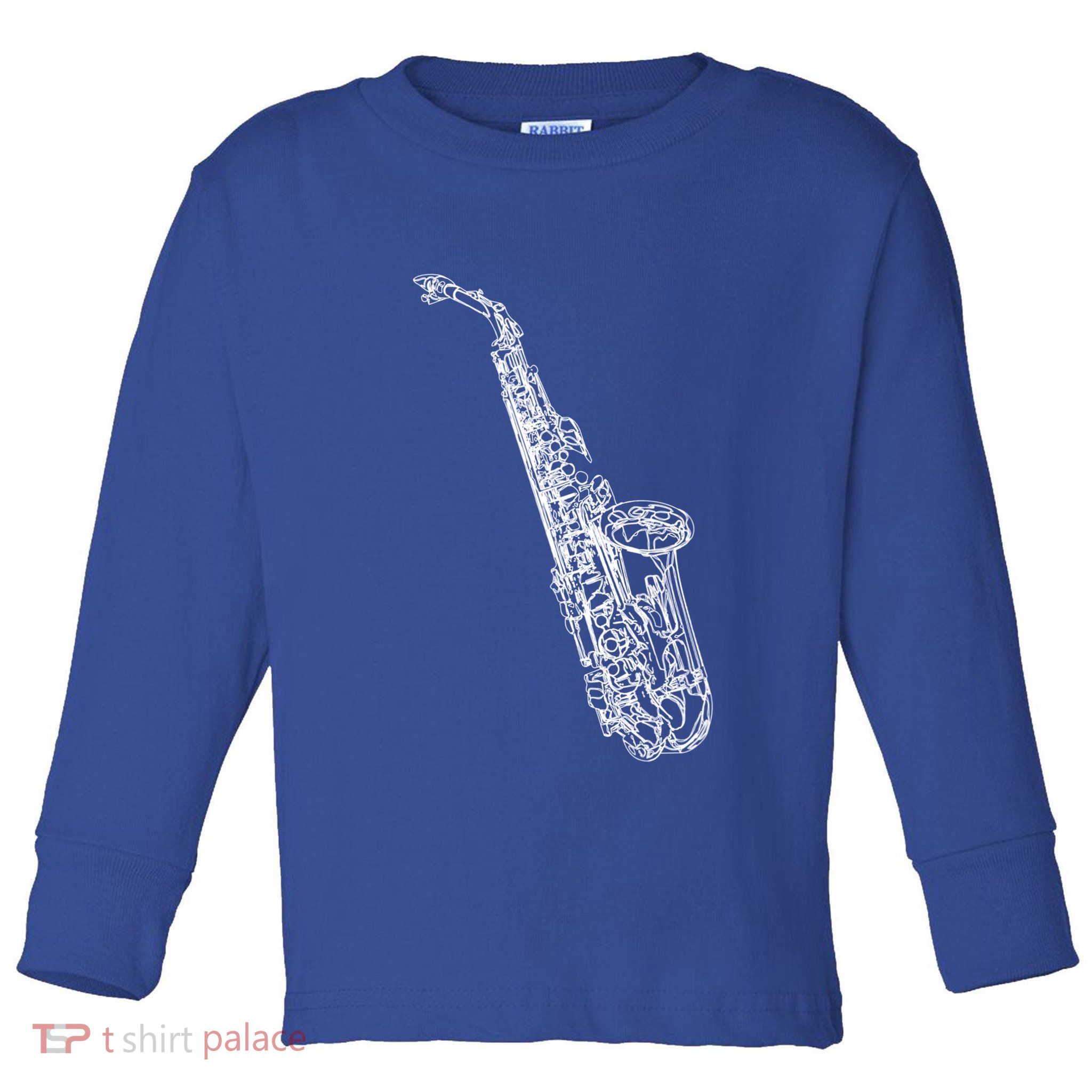 Tenor Saxophone Jazz Music Saxophonist Funny Gift Toddler Long Sleeve Shirt