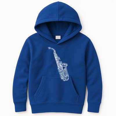 Tenor Saxophone Jazz Music Saxophonist Funny Gift Kids Hoodie