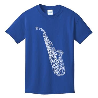 Tenor Saxophone Jazz Music Saxophonist Funny Gift Kids T-Shirt