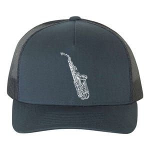 Tenor Saxophone Jazz Music Saxophonist Funny Gift Yupoong Adult 5-Panel Trucker Hat