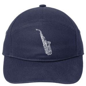 Tenor Saxophone Jazz Music Saxophonist Funny Gift 7-Panel Snapback Hat