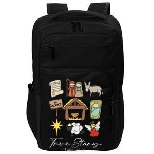 True Story Jesus Christmas Nativity Scene Christian Impact Tech Backpack