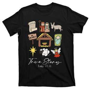 True Story Jesus Christmas Nativity Scene Christian T-Shirt