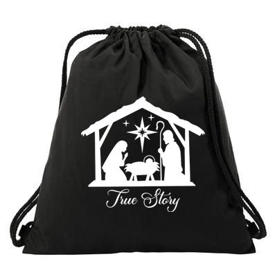 True Story Jesus Christmas Drawstring Bag