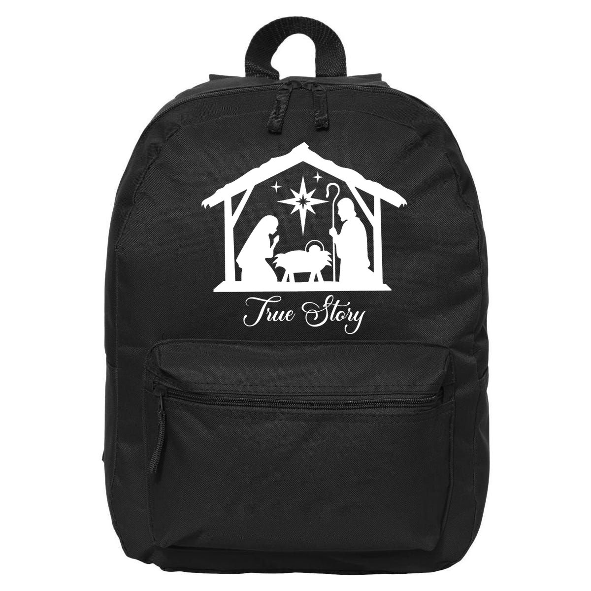 True Story Jesus Christmas 16 in Basic Backpack