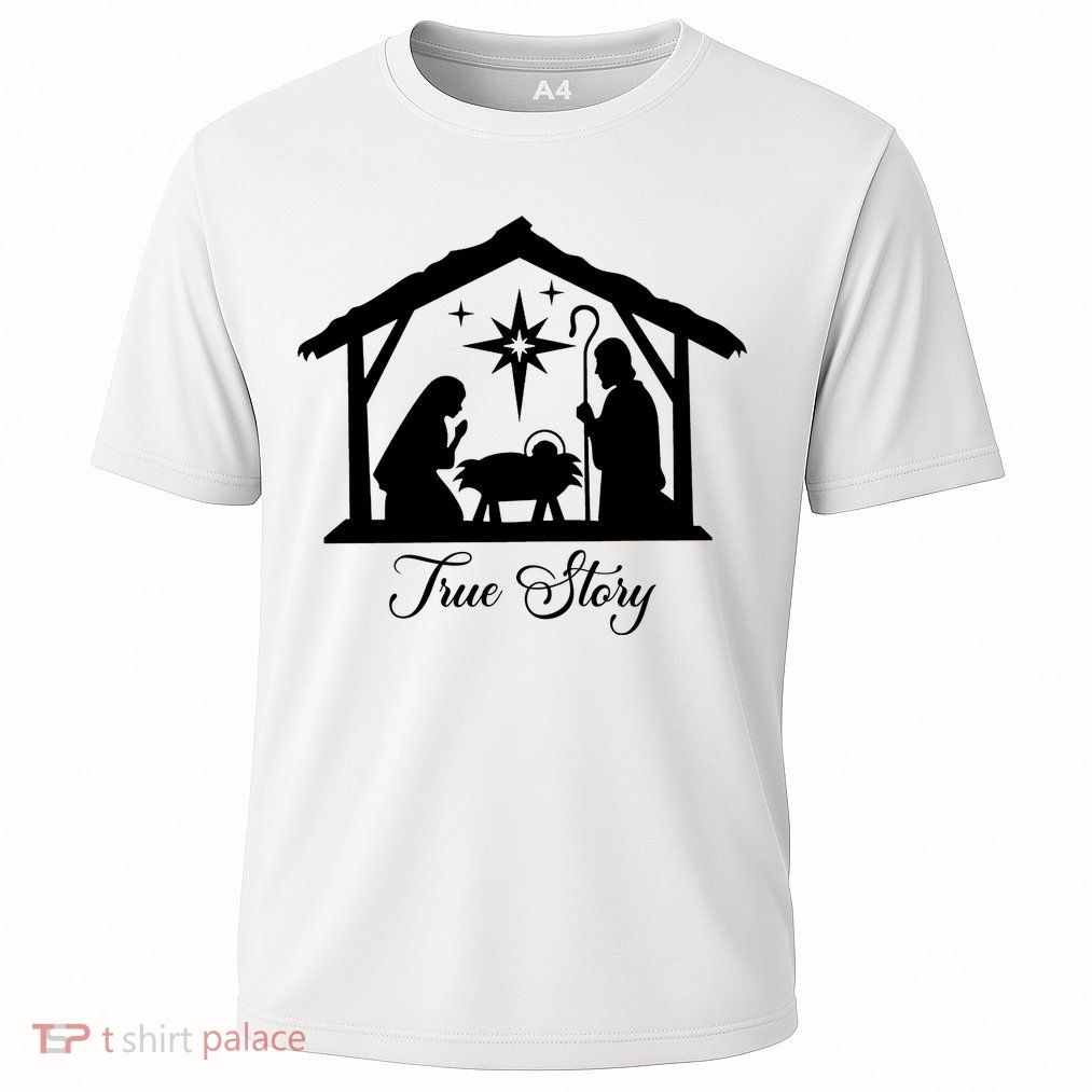 True Story Jesus Christmas Cooling Performance Crew T-Shirt