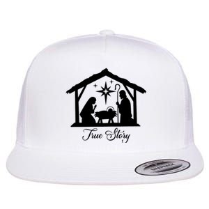 True Story Jesus Christmas Flat Bill Trucker Hat