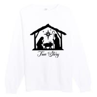 True Story Jesus Christmas Premium Crewneck Sweatshirt