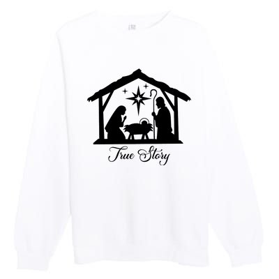 True Story Jesus Christmas Premium Crewneck Sweatshirt