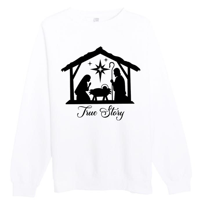 True Story Jesus Christmas Premium Crewneck Sweatshirt