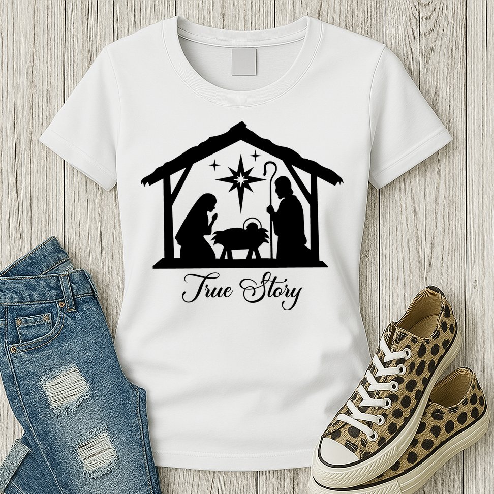 True Story Jesus Christmas Womens T-Shirt