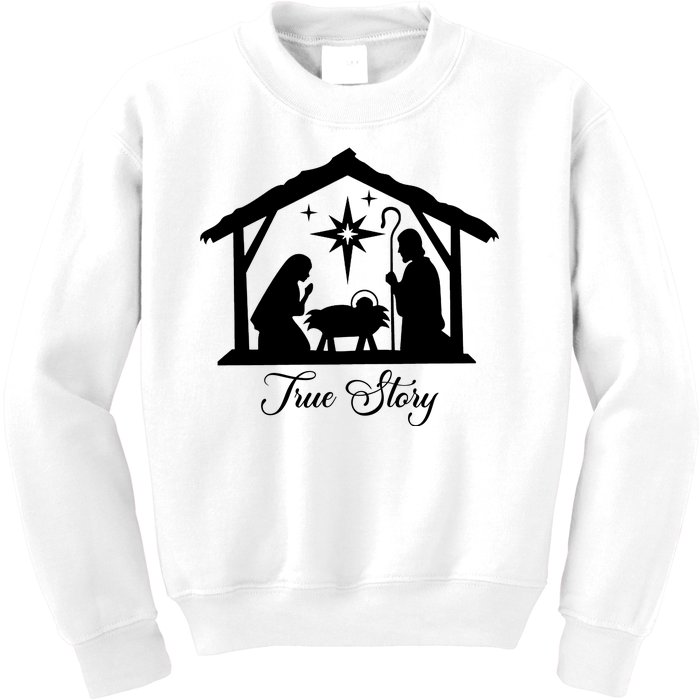 True Story Jesus Christmas Kids Sweatshirt