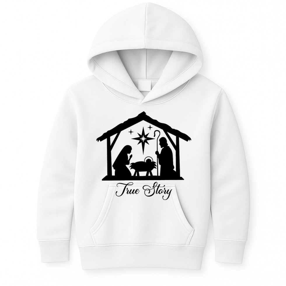 True Story Jesus Christmas Kids Hoodie