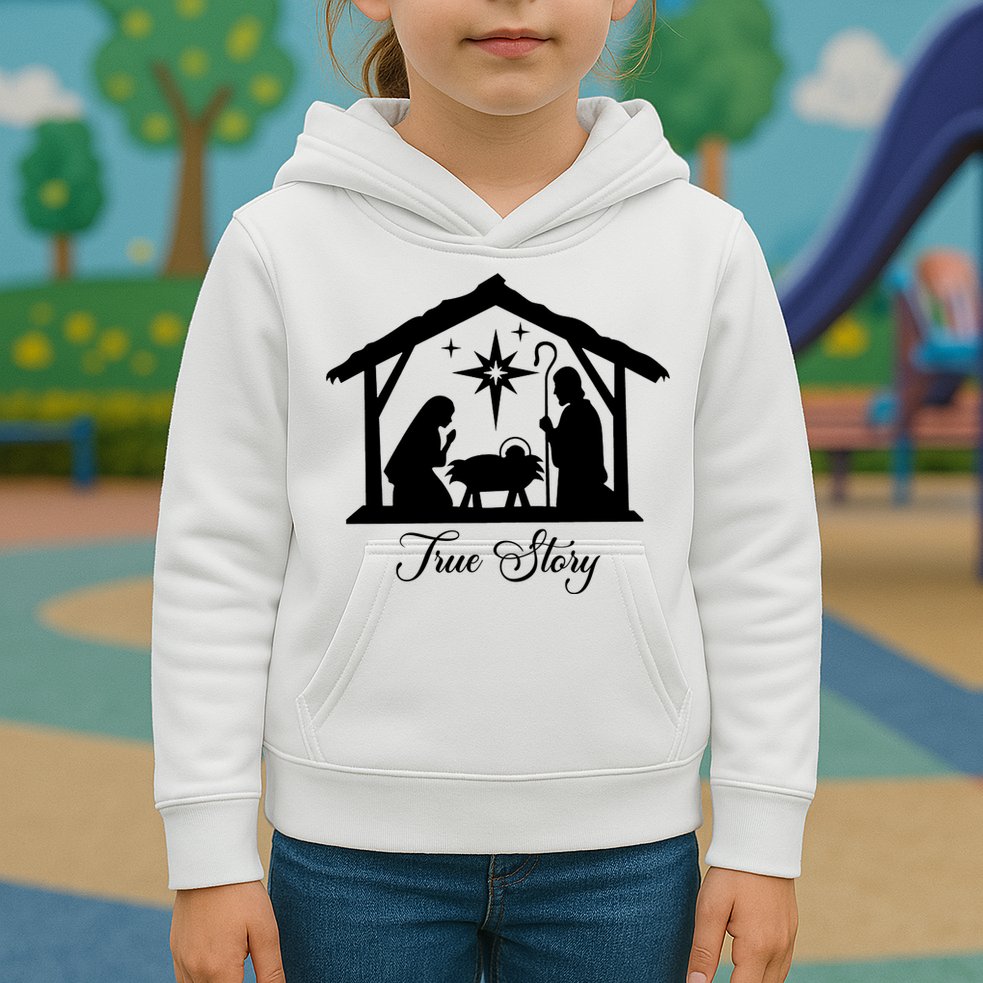 True Story Jesus Christmas Kids Hoodie