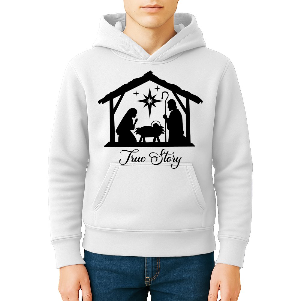 True Story Jesus Christmas Kids Hoodie