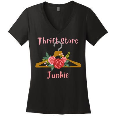 Thrift Store Junkie Women's V-Neck T-Shirt