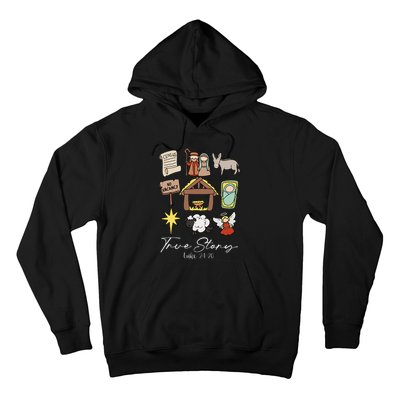 True Story Jesus Christmas Nativity Scene Christian Hoodie