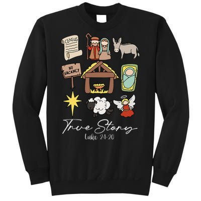 True Story Jesus Christmas Nativity Scene Christian Sweatshirt