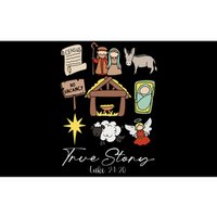 True Story Jesus Christmas Nativity Scene Christian Bumper Sticker