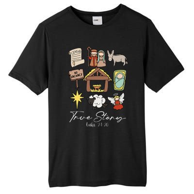 True Story Jesus Christmas Nativity Scene Christian Tall Fusion ChromaSoft Performance T-Shirt