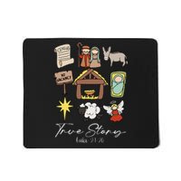 True Story Jesus Christmas Nativity Scene Christian Mousepad