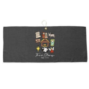 True Story Jesus Christmas Nativity Scene Christian Large Microfiber Waffle Golf Towel