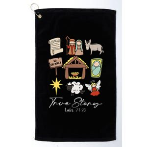 True Story Jesus Christmas Nativity Scene Christian Platinum Collection Golf Towel