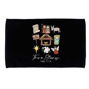 True Story Jesus Christmas Nativity Scene Christian Microfiber Hand Towel