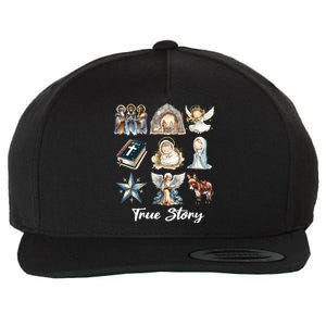 True Story Jesus Coquette Nativity Christmas Christian Wool Snapback Cap